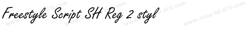 Freestyle Script SH Reg 2 styles in字体转换